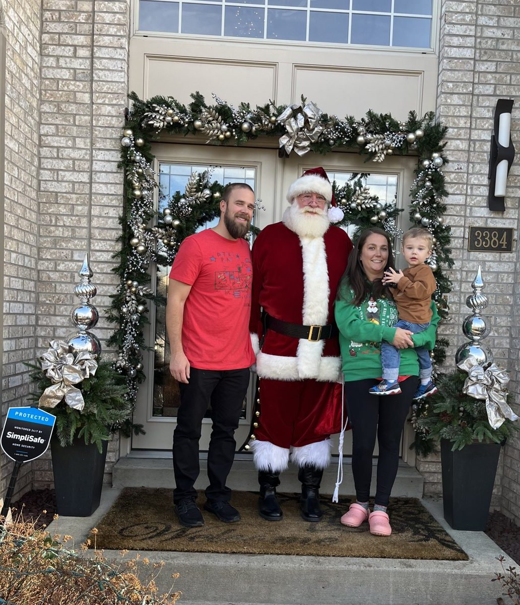 santa at the front door