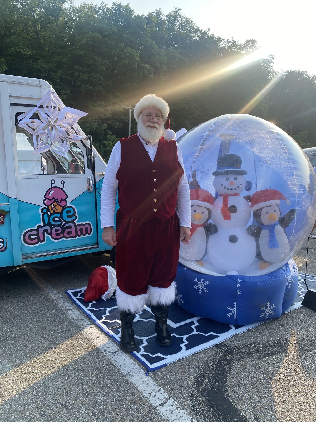 santa at the summer festival